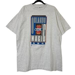 90S Orlando Magic Basketball T Shirt Xl Grey Logo 7 24X32